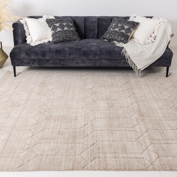 Handgeknüpfter Wollteppich – Oxford Beige