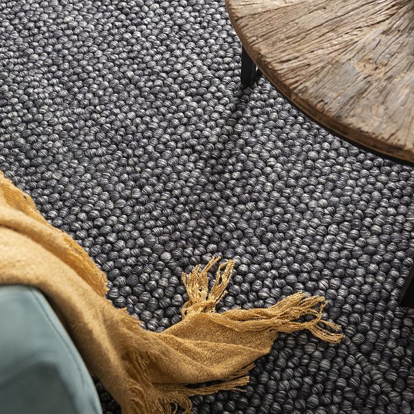 Handgewebter Wollteppich – Nirvana Navy - Image 5