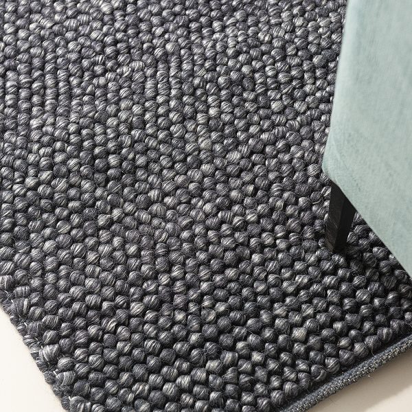Handgewebter Wollteppich – Nirvana Navy - Image 6