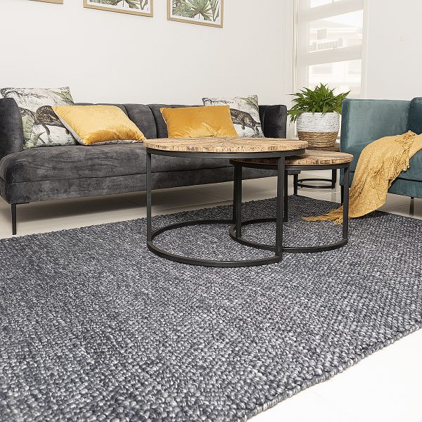 Handgewebter Wollteppich – Nirvana Navy