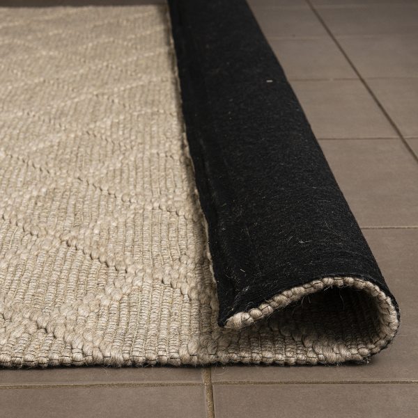 Handgefertigter Flachgewebe-Teppich aus Wollmischung – Rox in Beige - Image 7