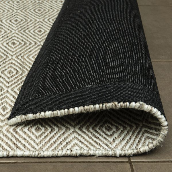 Handgefertigter Wollmischteppich – Diamantquadrat in Beige - Image 7