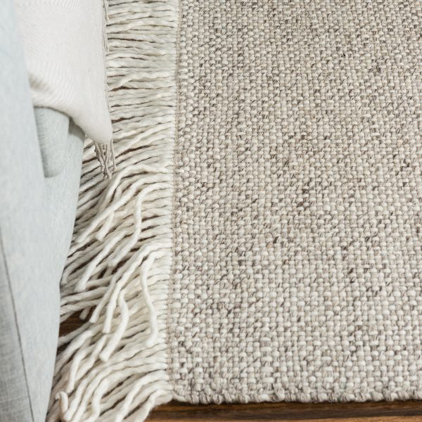 Handgewebter Flachgewebe-Wollteppich – Miracle in Naturbeige - Image 8