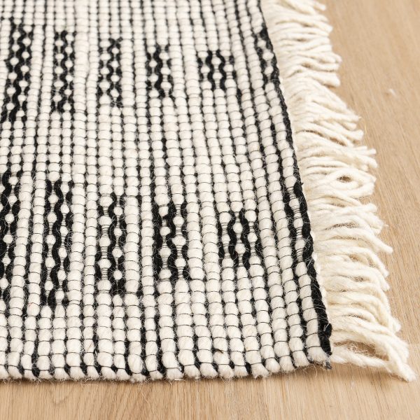 Handgewebter Jacquard Teppich - Signature FX3 in Schwarz und Weiß - Image 3