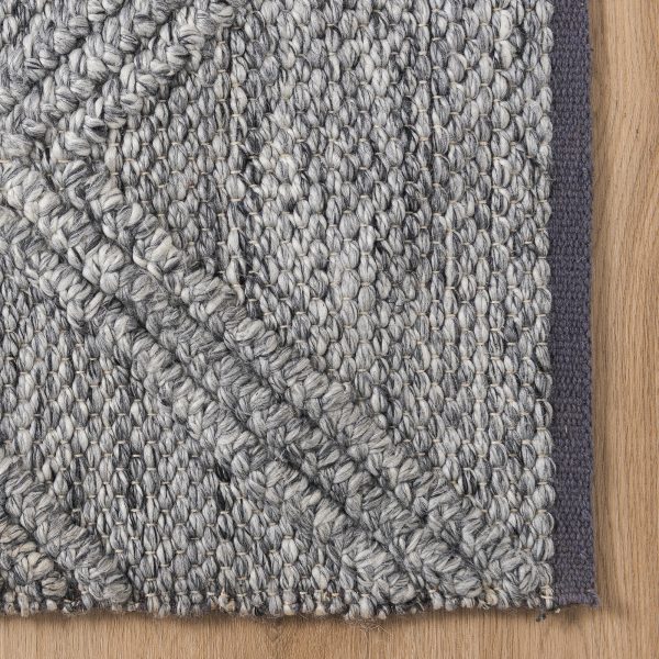 Handgewebter Wollmischteppich Hills Grey - Image 4