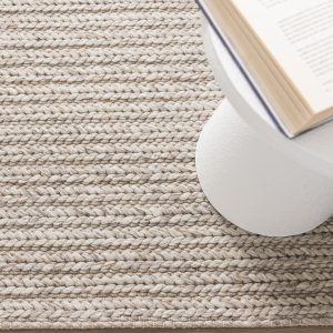 Handgewebter Wollmischteppich-San Remo Silber