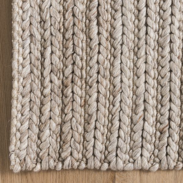 Handgewebter Wollmischteppich-San Remo Silber - Image 3