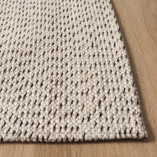 Handgewebter Wollmischteppich – Strahlendes Weiß - Image 5