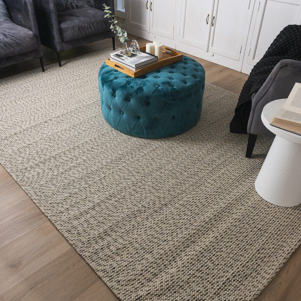 Handgewebter Wollmischteppich – Strahlendes Weiß - Image 3